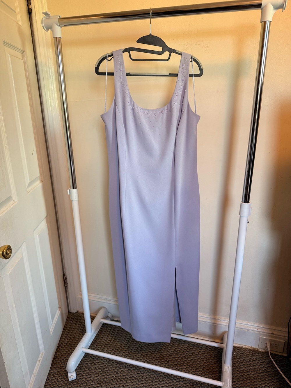 Adrianna Papell Lavender Midi Dress with Matching Bolero